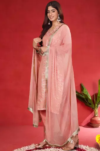 Women Ethnic Motifs Regular Kurta with Trousers & Dupatta