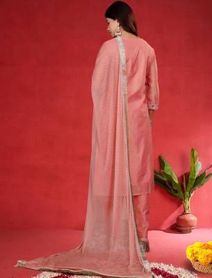 Women Ethnic Motifs Regular Kurta with Trousers & Dupatta 5