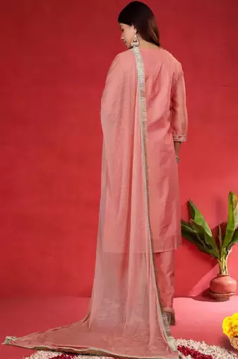 Women Ethnic Motifs Regular Kurta with Trousers & Dupatta