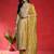 Ethnic Motifs Embroidered Gotta Patti Straight Kurta With Trousers & Dupatta