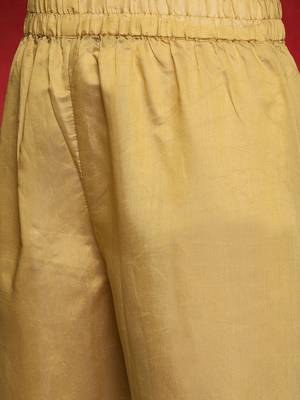 Ethnic Motifs Embroidered Gotta Patti Straight Kurta With Trousers & Dupatta 3