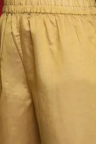Ethnic Motifs Embroidered Gotta Patti Straight Kurta With Trousers & Dupatta