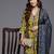 Floral Printed V-Neck Sequinned Chanderi Silk Kurta With Trousers & Dupatta