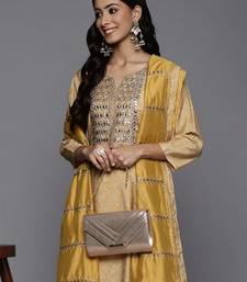 Women Embroidered Kurta with Gotta Patti, Zari & Mirror, Trousers and Dupatta