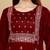 Floral Zari Yoke Regular Thread Work Kurta with Trousers & Dupatta