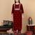 Floral Zari Yoke Regular Thread Work Kurta with Trousers & Dupatta