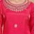 Women Pink pure silk zardozi & floral embroidered kurta with trousers & dupatta