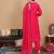 Women Pink pure silk zardozi & floral embroidered kurta with trousers & dupatta