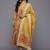 Floral Printed Pleated Sequinned Kurta With Trousers & Dupatta
