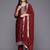 Floral Embroidered Zari Pure Silk Kurta With Trousers & Dupatta