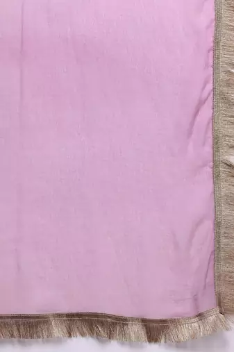 Embroidered Zari Kurta With Palazzos & Dupatta