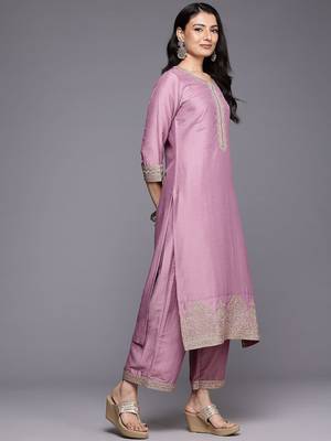 Embroidered Zari Kurta With Palazzos & Dupatta 6