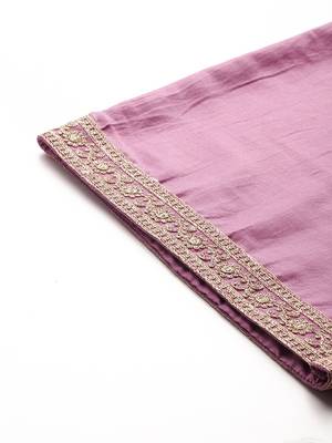 Embroidered Zari Kurta With Palazzos & Dupatta 9