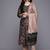 Floral Embroidered Thread Work Kurta With Trousers & Dupatta