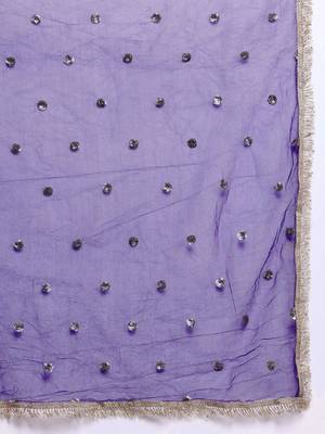 Embroidered Empire Zari Kurta With Palazzos & Dupatta 4