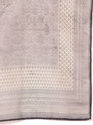 Ethnic motifs Printed Chanderi Silk Straight Kurta with Trousers & Dupatta 5