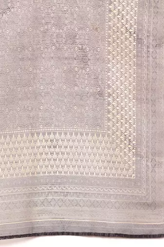Ethnic motifs Printed Chanderi Silk Straight Kurta with Trousers & Dupatta