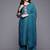 Floral Embroidered Mirror Work Kurta With Trousers & Dupatta