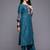 Floral Embroidered Mirror Work Kurta With Trousers & Dupatta