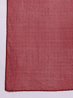 Ethnic Motifs Embroidered Sequinned Kurta With Trousers & Dupatta 4