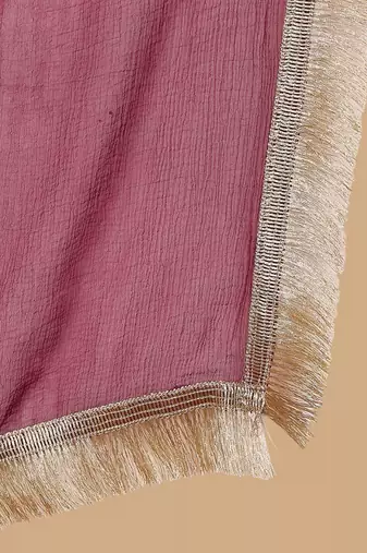 Ethnic Motifs Embroidered Regular Kurta with Trousers & Dupatta