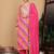Women Embroidered Mirror Work Kurta with Trousers & Fringed Dupatta