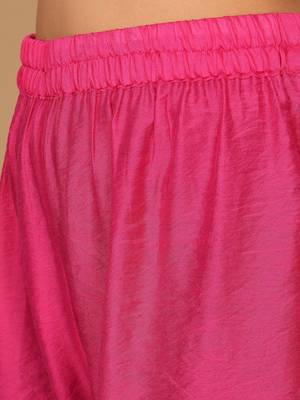 Women Embroidered Mirror Work Kurta with Trousers & Fringed Dupatta 3