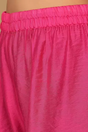 Women Embroidered Mirror Work Kurta with Trousers & Fringed Dupatta