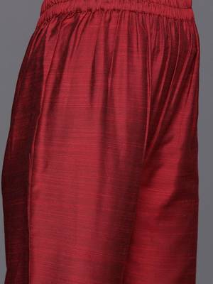 Embroidered Straight Kurta & Trousers With Dupatta 3