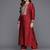 Embroidered Straight Kurta & Trousers With Dupatta
