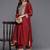 Embroidered Straight Kurta & Trousers With Dupatta