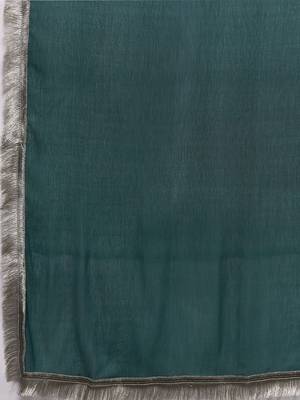 Yoke Design Sequinned Straight Kurta & Trousers With Dupatta 4