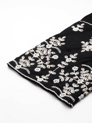 Ethnic Thread Embroidered Kurta With Trousers & Dupatta 8