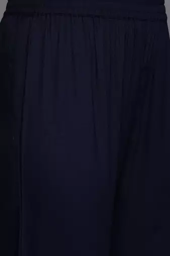 Floral Embroidered Thread Work Kurta With Trousers & Dupatta
