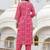 Women Floral Embroidered Regular Thread Work Kurta with Trousers & With Dupatta