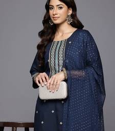 Ethnic Motifs Embroidered Kurta With Trousers & Dupatta