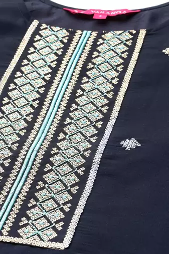 Ethnic Motifs Embroidered Kurta With Trousers & Dupatta