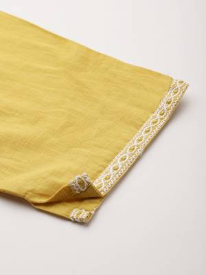 Women Regular Thread Work Kurta with Trousers & With Dupatta 8