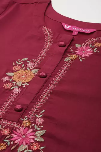 Women Embroidered Kurta with Trousers & Dupatta