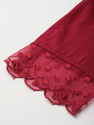 Women Embroidered Kurta with Trousers & Dupatta 7