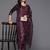 Floral Embroidered Thread Work Kurta With Trousers & Dupatta