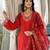 Ethnic Motifs Embroidered Straight Kurta & Trousers With Dupatta