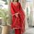 Ethnic Motifs Embroidered Straight Kurta & Trousers With Dupatta