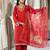 Ethnic Motifs Embroidered Straight Kurta & Trousers With Dupatta