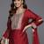 Embroidered Mirror Work Kurta with Trousers & Dupatta