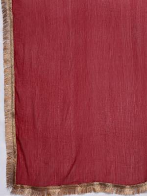 Embroidered Mirror Work Kurta with Trousers & Dupatta 5