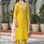 Ethnic Motifs Yoke Design Regular Thread Work Kurta with Trousers & With Dupatta