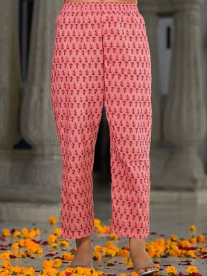 Women Floral Printed Empire Pure Cotton Kurta with Trousers & With Dupatta 6