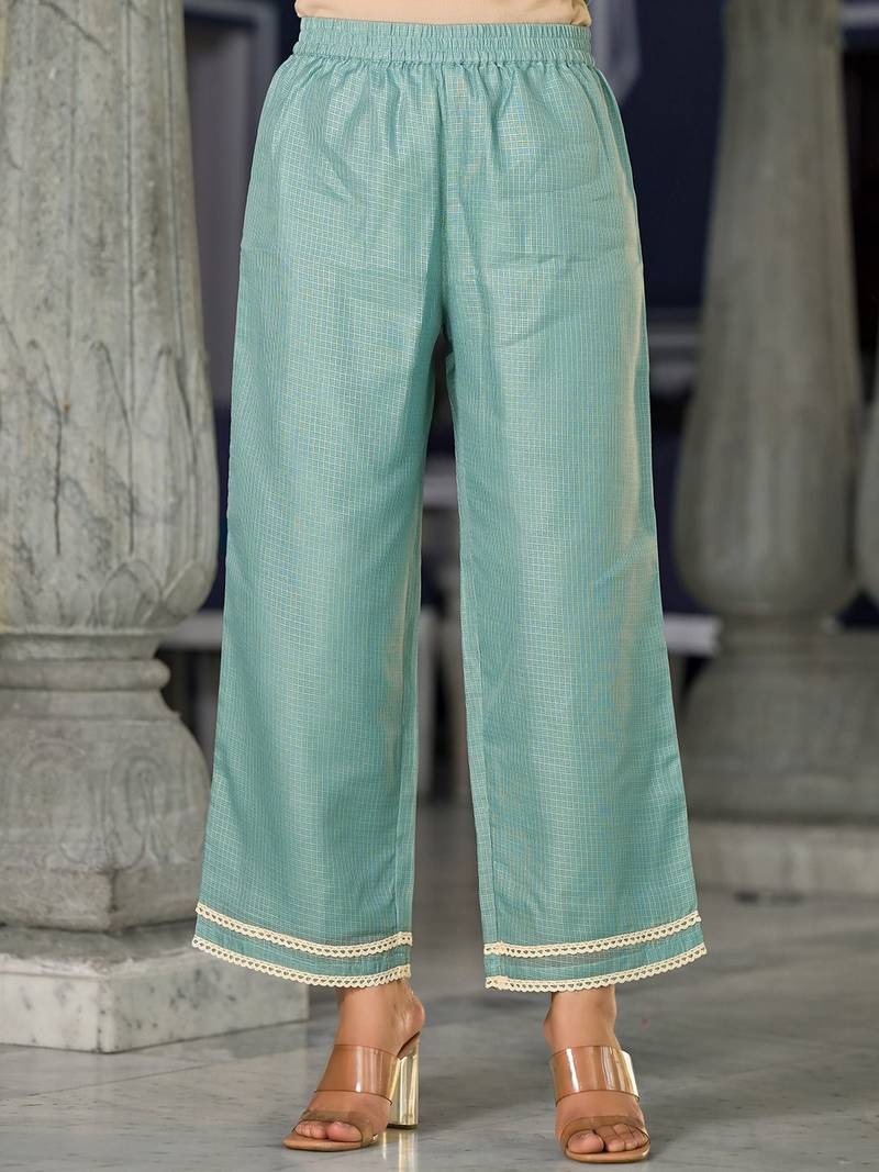 Regular Kurta with Trousers & Dupatta