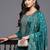Women Ethnic Motifs Embroidered Straight Kurta with Trousers & With Dupatta